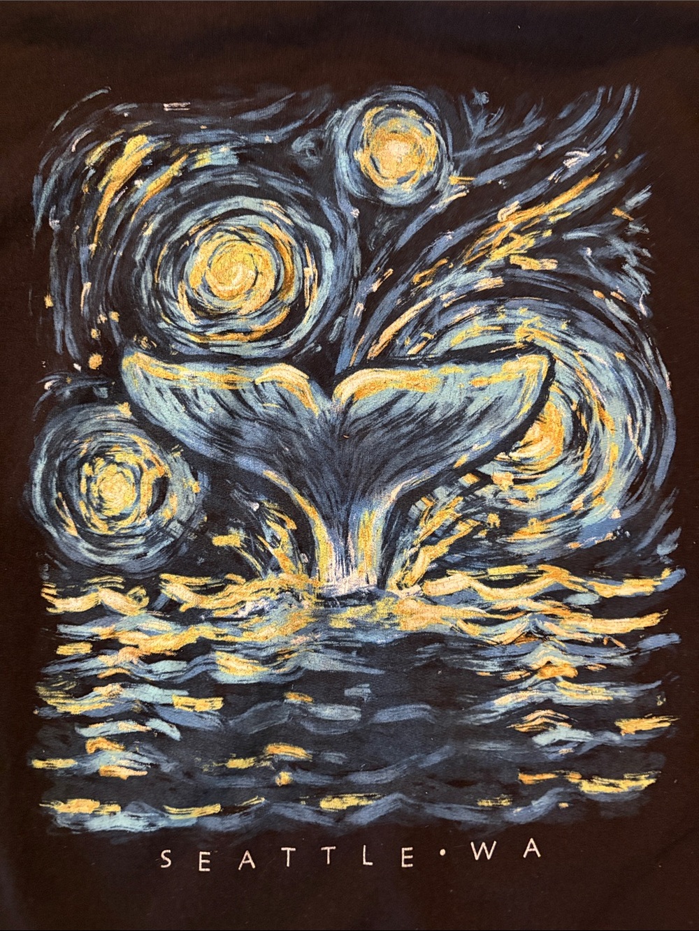 Rare Whale Tail Black Heavyweight Seattle Hoodie
Van Gogh Style 2XL